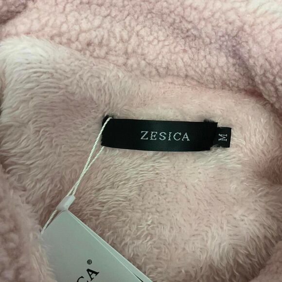 Brand New Zesica Women's Medium Pink Plush Teddy Button Up Jacket Coat - Picture 10 of 13